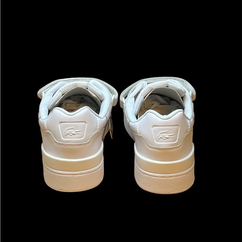 Size‎ 12 - Lacoste T-Clip WHITE/WHITE 21G Mens White Leather Sneakers Shoes